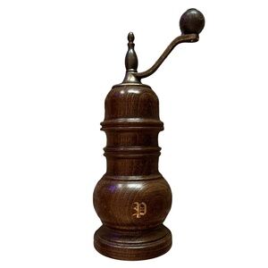ZASSENHAUS Vintage Pepper Mill Grinder 7.5” Dark Wood & Brass West Germany